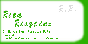 rita risztics business card